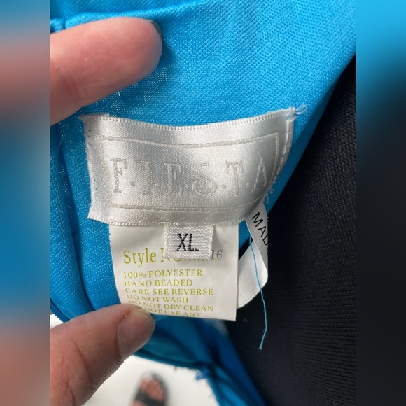 NWT Fiesta Blue Sequin Dress XL - Picture 4 of 9